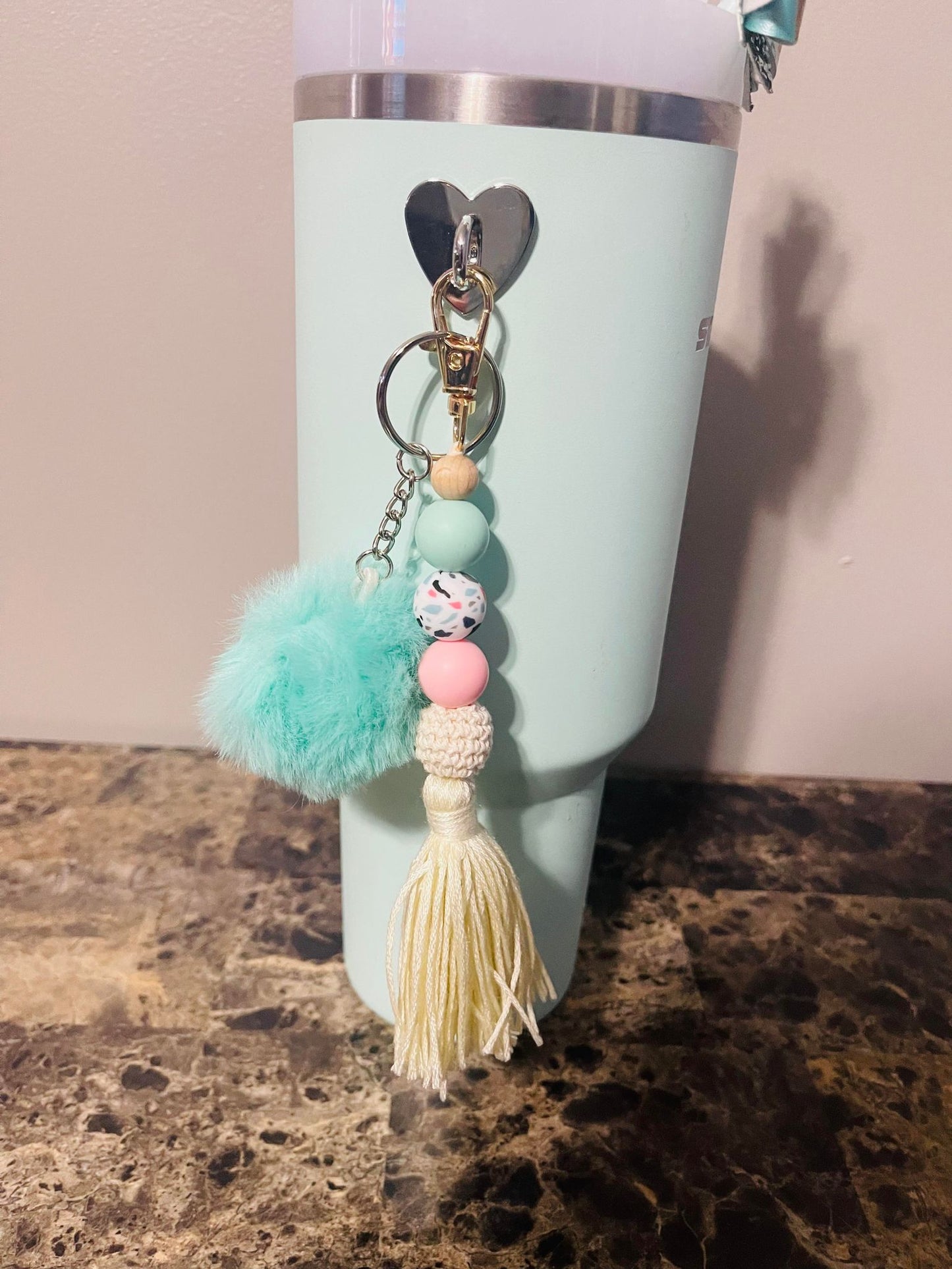 Key Chain/ Charm Hook Heart Attachment
