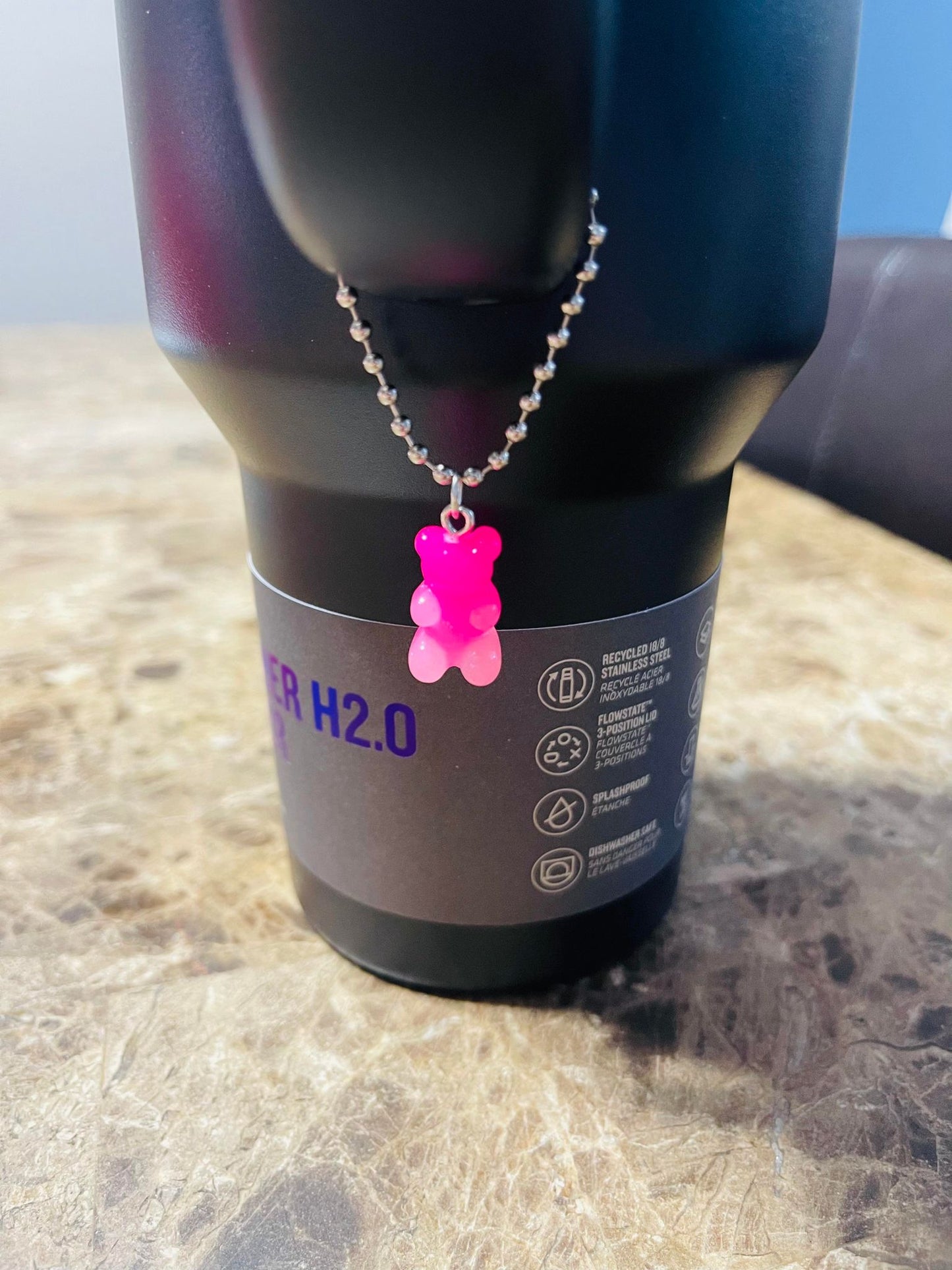 Pink Gummy Bear Handle Charm