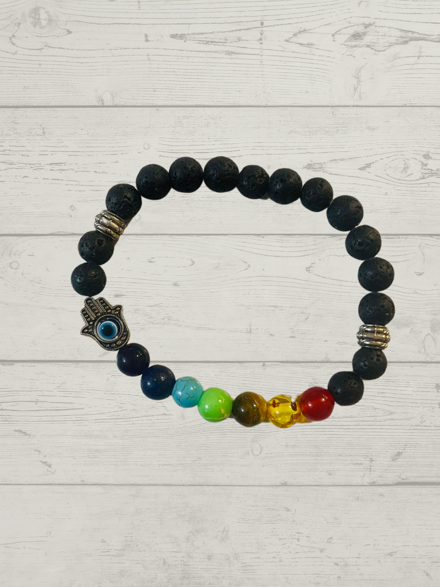 Lava Stone Evil Eye Bracelet