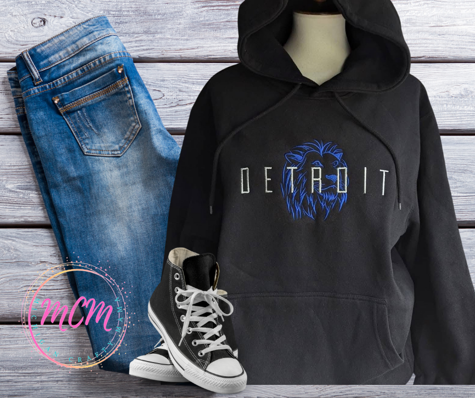 Detroit Lion Embroidered Sweatshirt