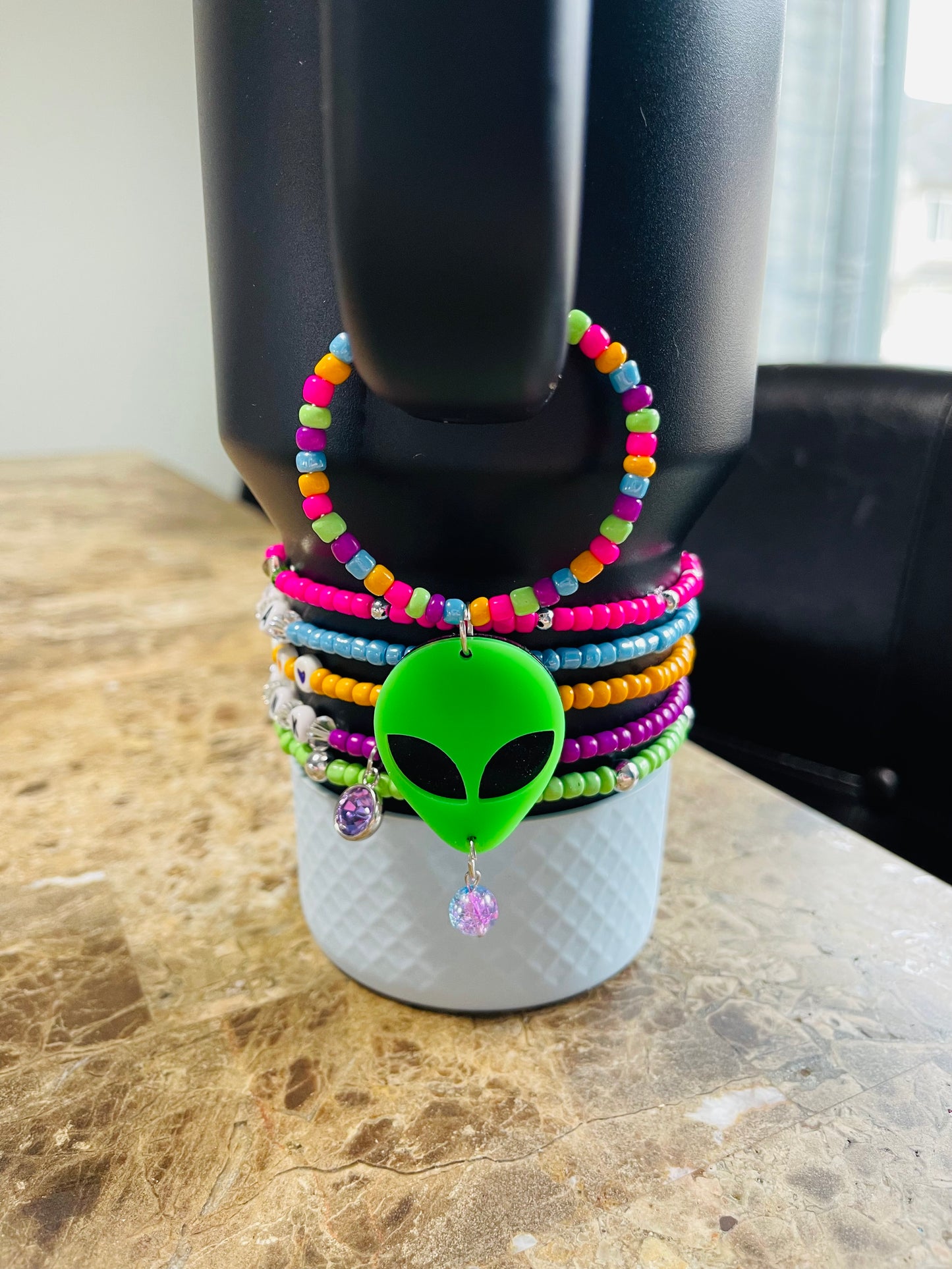 LF Alien Beaded Handle Charm
