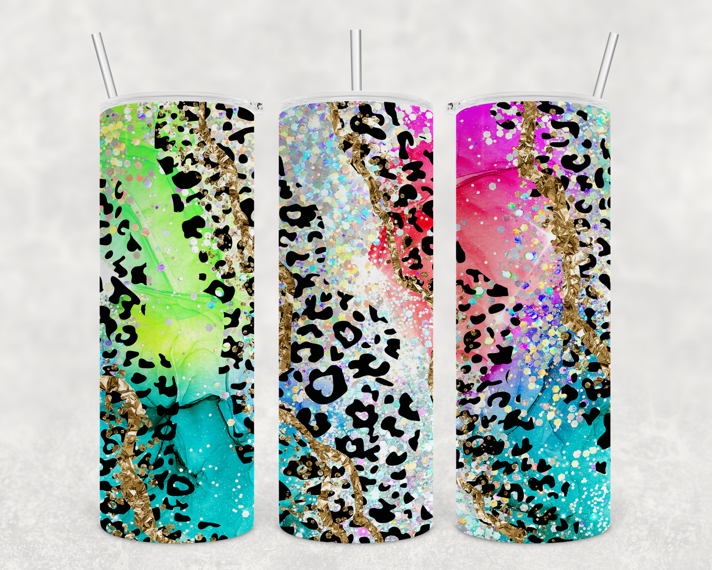 Pink Teal Cheetah