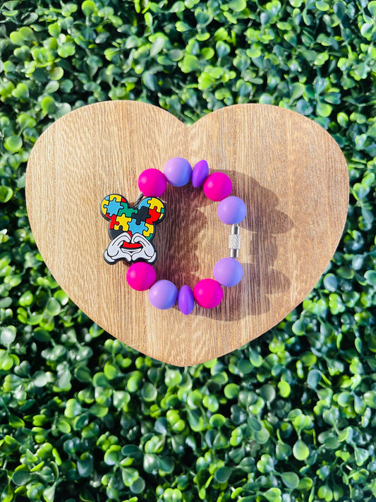 Mickey autism handle charm