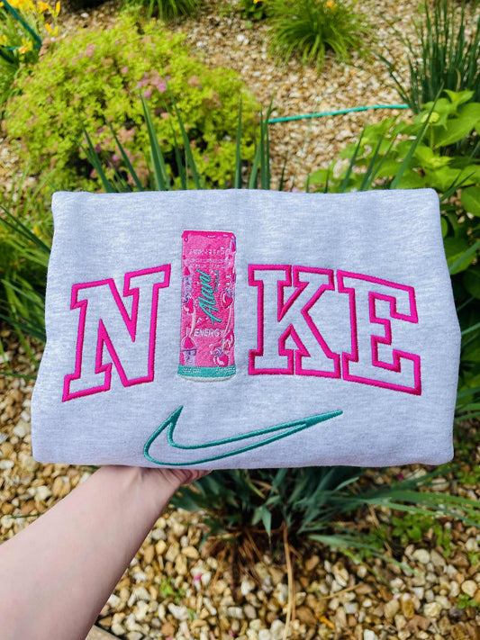 Alani Pink Swoosh Embroidered Sweatshirt