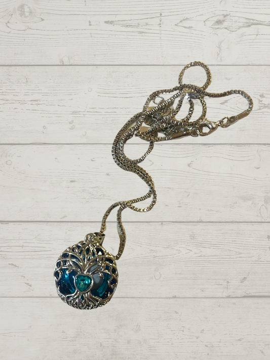 Blue Stone Tree Necklace