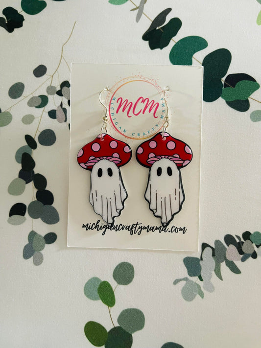 Mushroom Ghost Earrings
