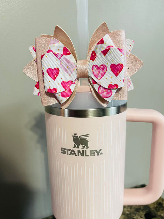 Pretty Pink Hearts Bow