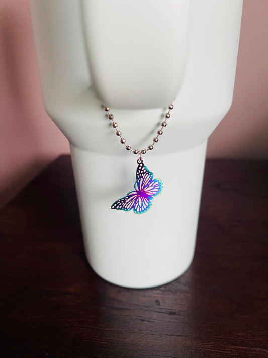 Colorful Butterfly Handle Charm
