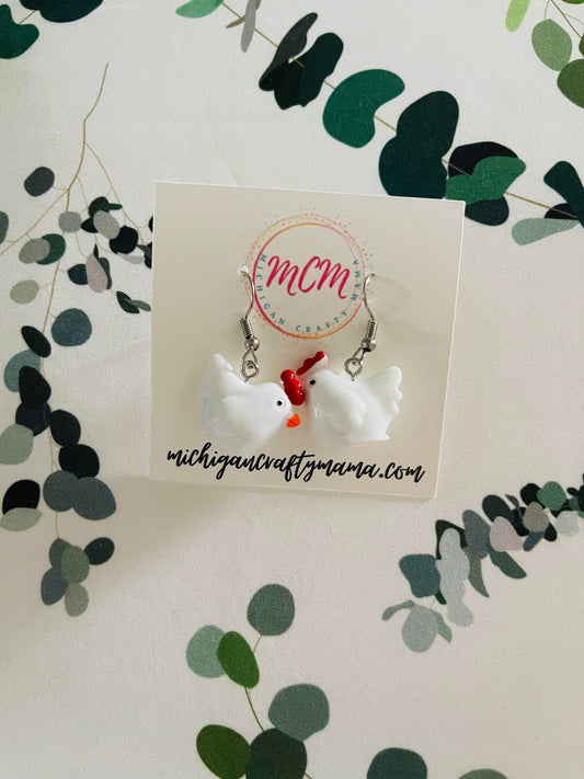 Chicken Earrings