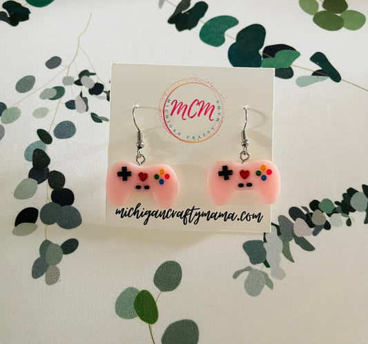 Pink Gamer Earrings
