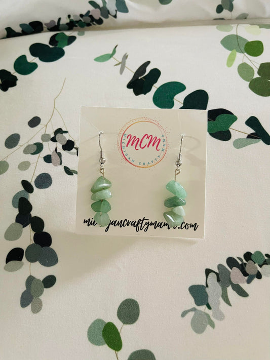 Green Gemstone Earrings