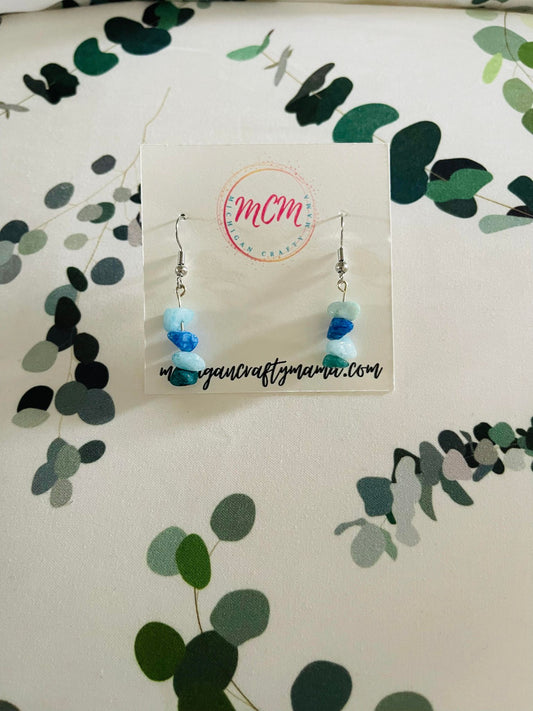 Blue Gemstone Earrings