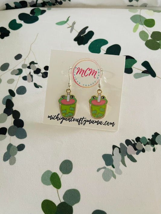 Froggy Drink Earrings