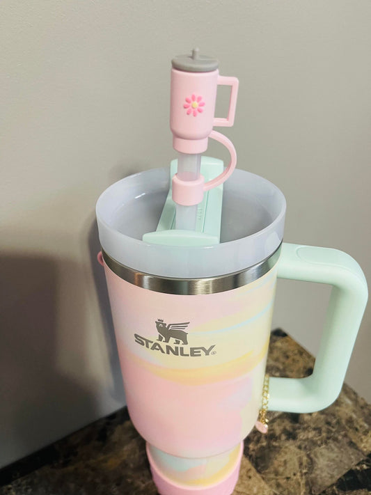 LIGHT PINK MINI TUMBLER STRAW TOPPER