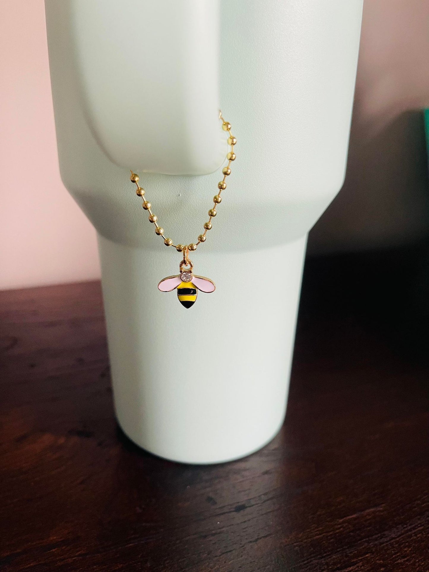 Happy Bee Handle Charm