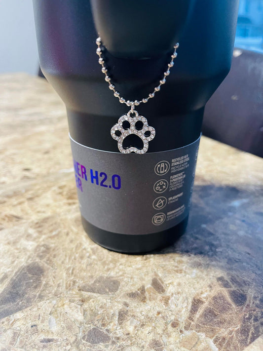 Sparkle Paw Print Handle Charm
