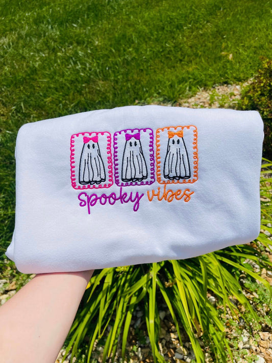 Spooky Vibes Embroidered Sweatshirt