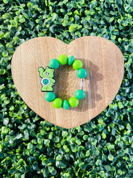 Green Care Bear handle charm