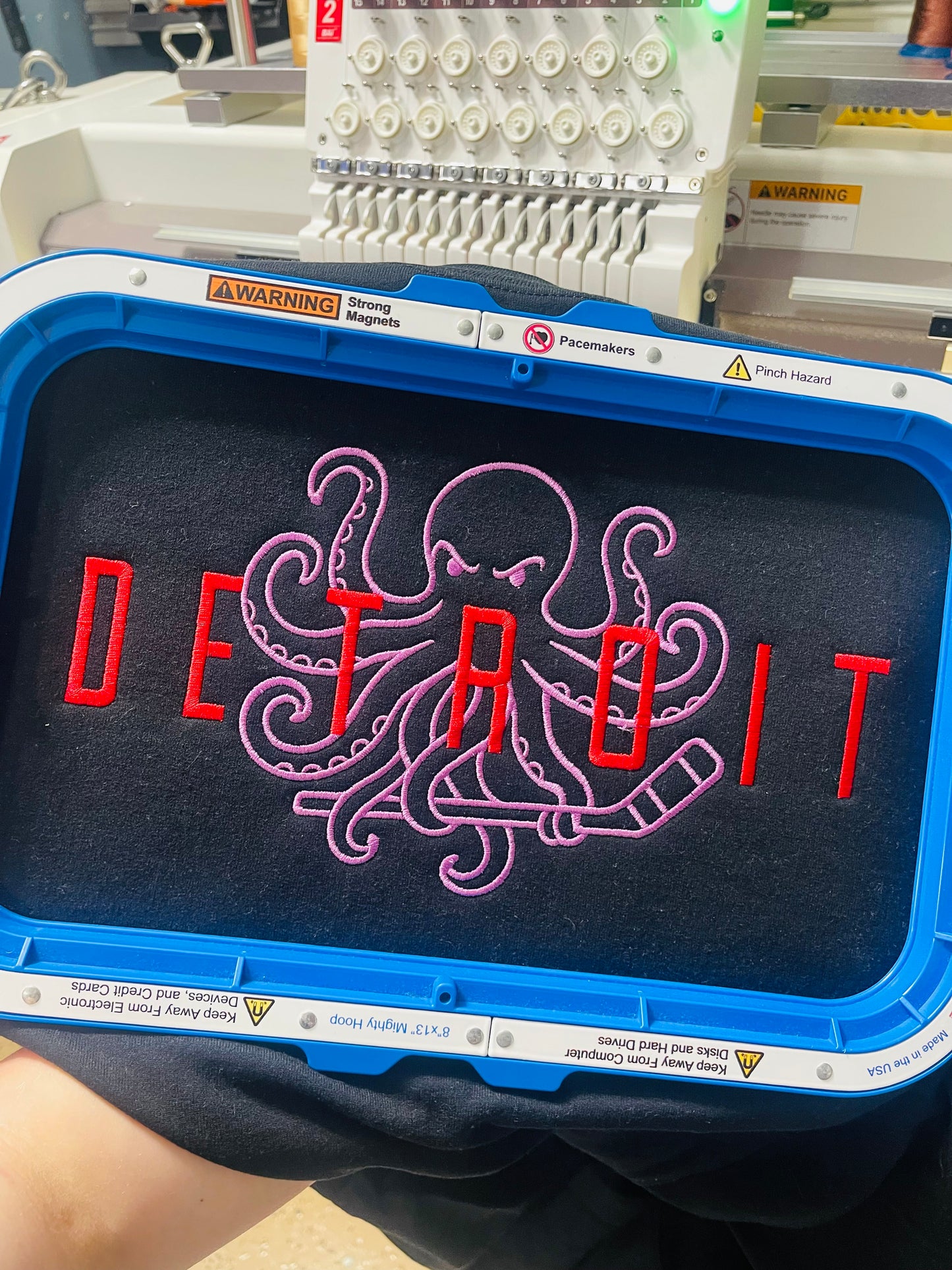 Detroit wings octopus Hockey Embroidered Sweatshirt