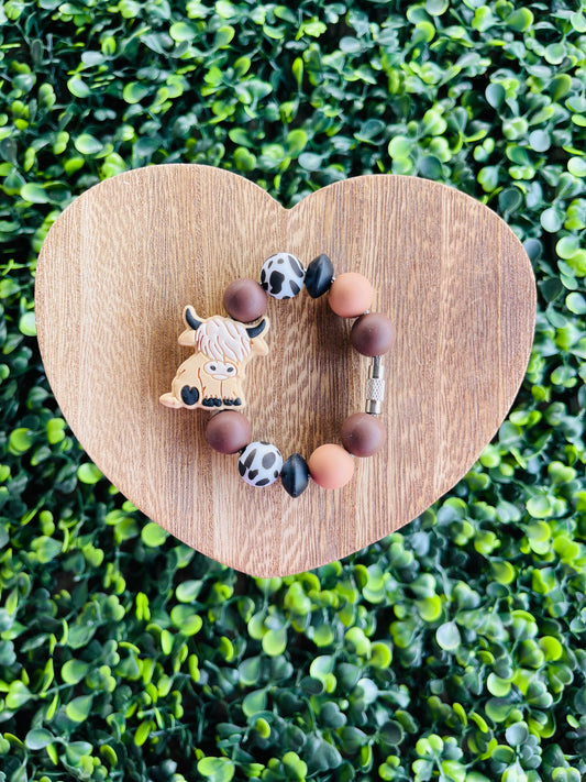 Highland cow handle charm