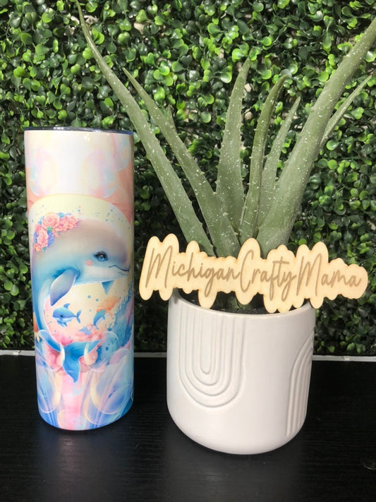 Floral Dolphin Swirl