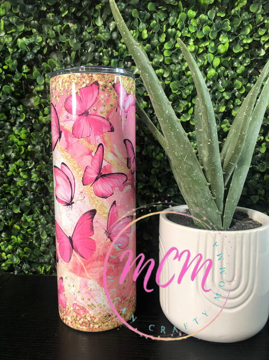Butterfly pink swirl
